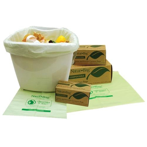 13 Gallon Natur-Bag. - Tall Kitchen Compostable Bags - Plastic Bag Partners-Compost Biodegradable Bags
