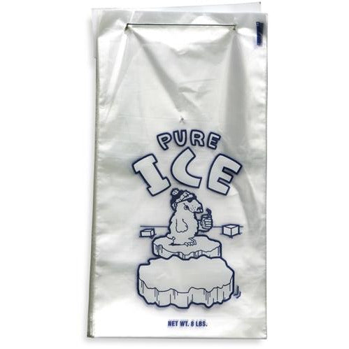 20 lb. Plastic Ice Bags on Wicket - 