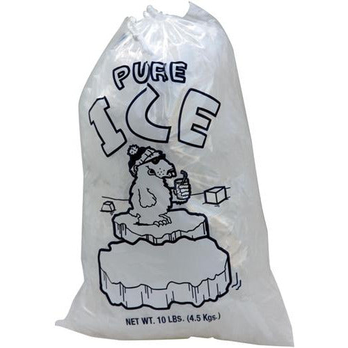 Bolsas de hielo de polietileno con cordón de 20 lb 