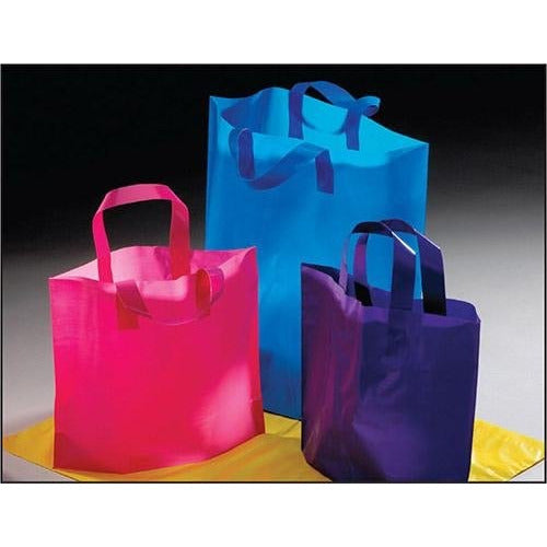 Frosted Plastic Ameritote Bags - Soft Loop Handles