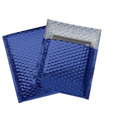 Blue Metallic Color Bubble Mailer - 7 X 6.75 - 250 /CS - Plastic Bag Partners-Mailers - Metallic Bubble Mailers