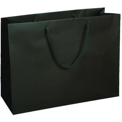 Expresso Matte Rope Handle Euro-Tote Shopping Bags - 16.0 x 6.0 x 12.0 - Plastic Bag Partners-Retail Bags - Euro-Tote