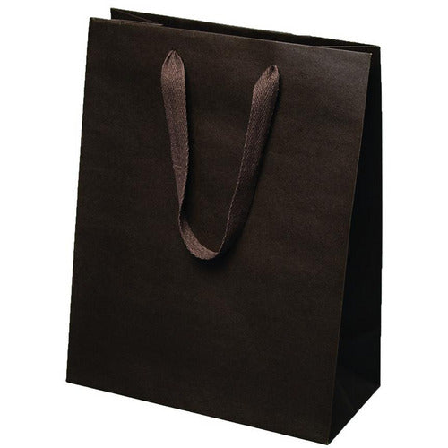 Manhattan Twill Handle Shopping Bags-Expresso - 10.0 x 5.0 x 13.0 - Plastic Bag Partners-Retail Bags - Manhattan Bags