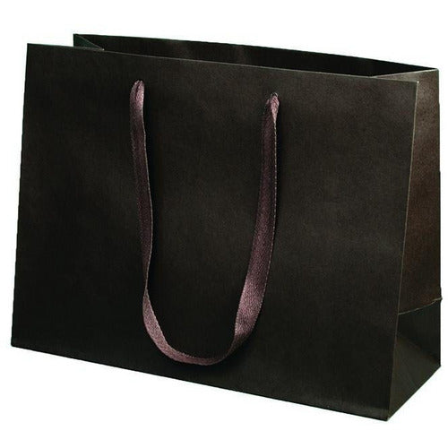 Manhattan Twill Handle Shopping Bags-Expresso - 16.0 x 6.0 x 12.0 - Plastic Bag Partners-Retail Bags - Manhattan Bags