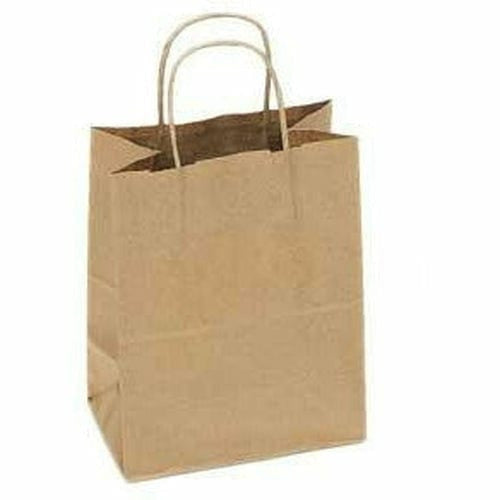 Recycled Natural Kraft Shopping Bags - 8.00