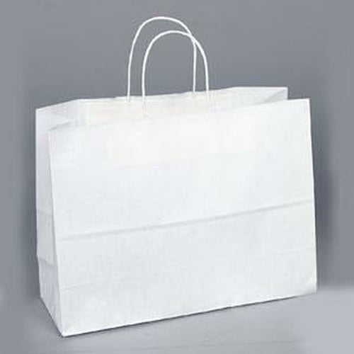 White Kraft Paper Shopping Bags Bulk Wholesale 16.00