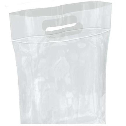 50 Standup Transparent Clear Die-Cut Handle Storage Zipper Bags in Multi  Sizes