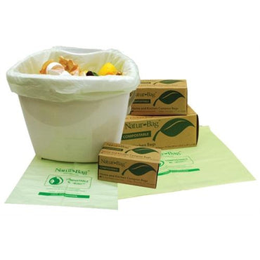 3 Gallon Natur-Bag - Food Scrap Compostable Bags - Plastic Bag Partners-Compost Biodegradable Bags