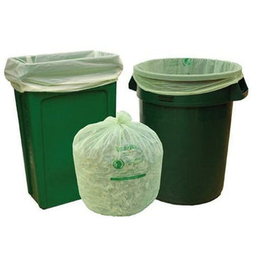 33 Gallon Natur-Bag. - Lawn & Leaf Compostable Bags - Slim Liner - Plastic Bag Partners-Compost Biodegradable Bags