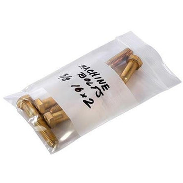 4 mil White Block Reclosable Poly Bags. - 18" x 20" - Plastic Bag Partners-Reclosable Bags - White Block