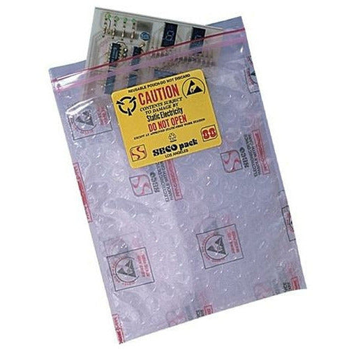 Anti-Static Ziploc Bubble Bags. 10 x 12 - Dissipative - Plastic Bag Partners-Anti-Static - Bubble