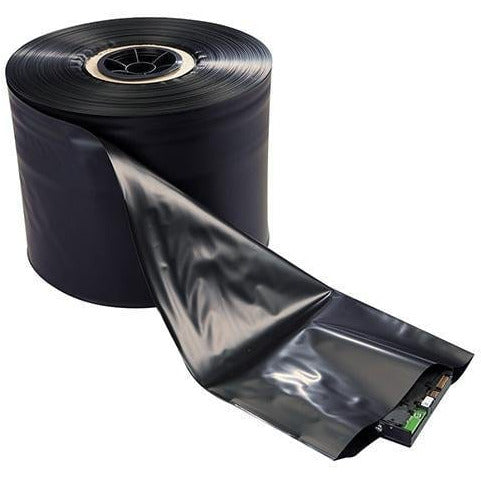 Black Conductive Tubing. 10 x 4 mil 750/RL - Plastic Bag Partners-Anti-Static - Black Conductive Tubing