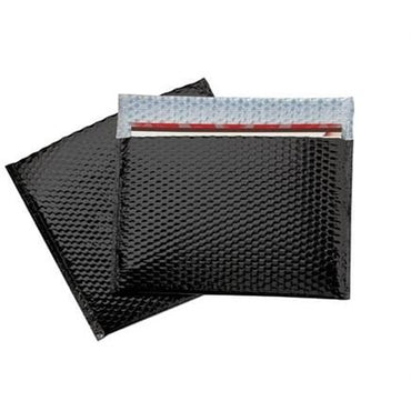 Black Metallic Color Bubble Mailer - 13.75 X 11 - 50 /CS - Plastic Bag Partners-Mailers - Metallic Bubble Mailers