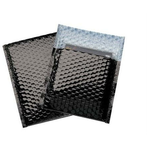 Black Metallic Color Bubble Mailer - 7 X 6.75 - 250 /CS - Plastic Bag Partners-Mailers - Metallic Bubble Mailers