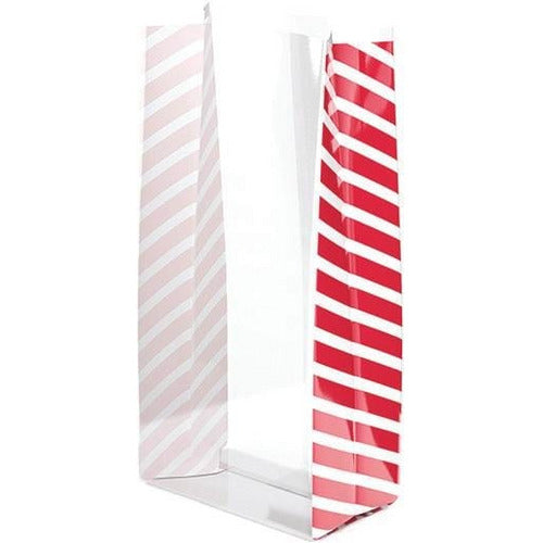Candy Stripe Printed Poly Bag - 4 x 2.50 x 9.50 - Plastic Bag Partners-Polypropylene Bags - Stand-Up
