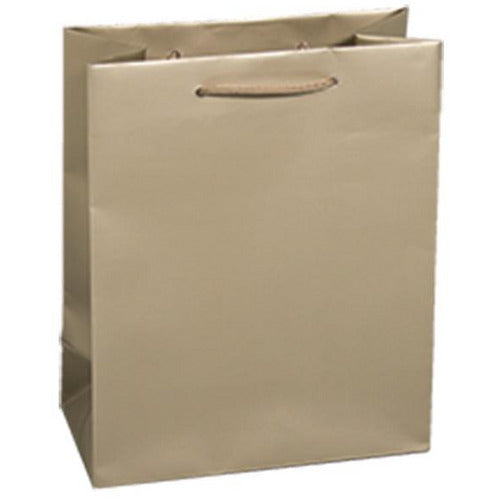 Champagne Matte Rope Handle Euro-Tote Shopping Bags - 6.5 x 3.5 x 6.5 - Plastic Bag Partners-Retail Bags - Euro-Tote