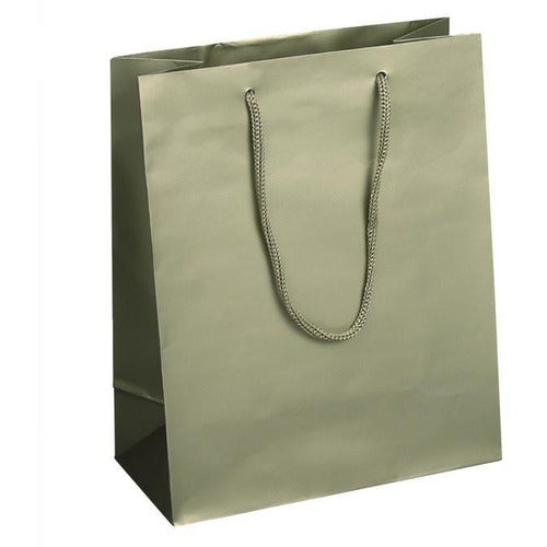 Champagne Matte Rope Handle Euro-Tote Shopping Bags - 8.0 x 4.0 x 10.0 - Plastic Bag Partners-Retail Bags - Euro-Tote