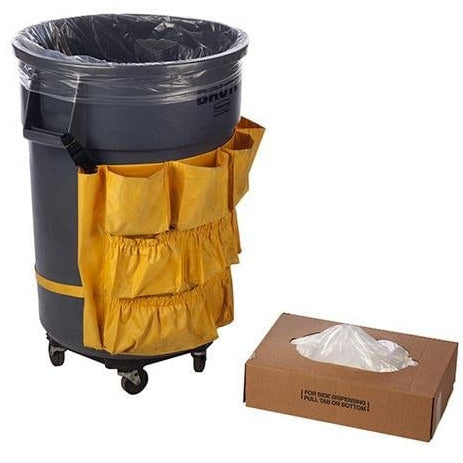Clear LDPE Drum Trash Garbage Can Liners 38 x 60 x 4 Mil CL 50/CTN