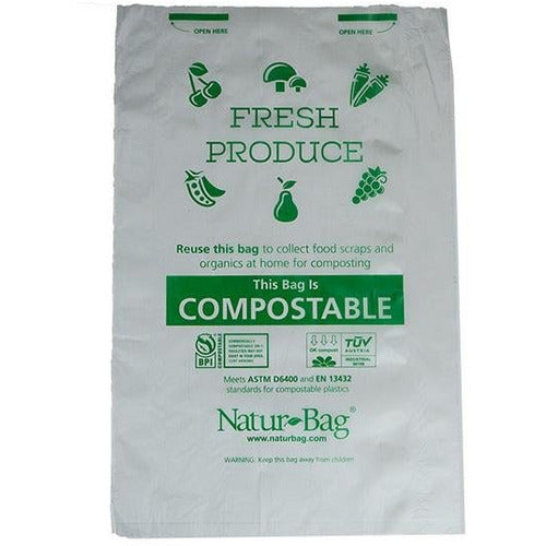 Compostable Produce Bags - Biodegradable Natur-Bags - Plastic Bag Partners-Compost Biodegradable Bags