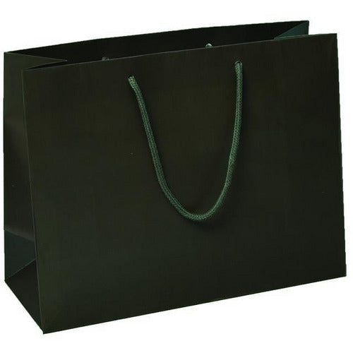 Expresso Matte Rope Handle Euro-Tote Shopping Bags - 13.0 x 5.0 x 10.0 - Plastic Bag Partners-Retail Bags - Euro-Tote