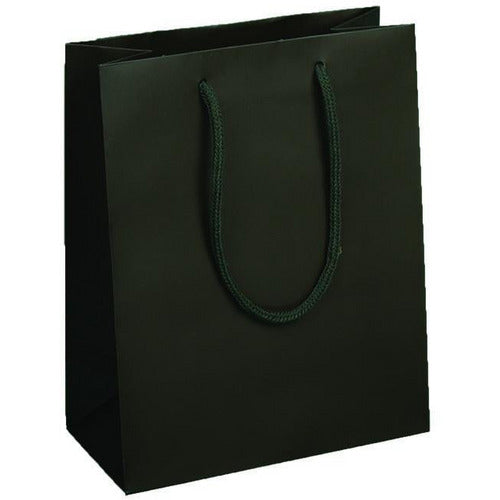 Expresso Matte Rope Handle Euro-Tote Shopping Bags - 8.0 x 4.0 x 10.0 - Plastic Bag Partners-Retail Bags - Euro-Tote