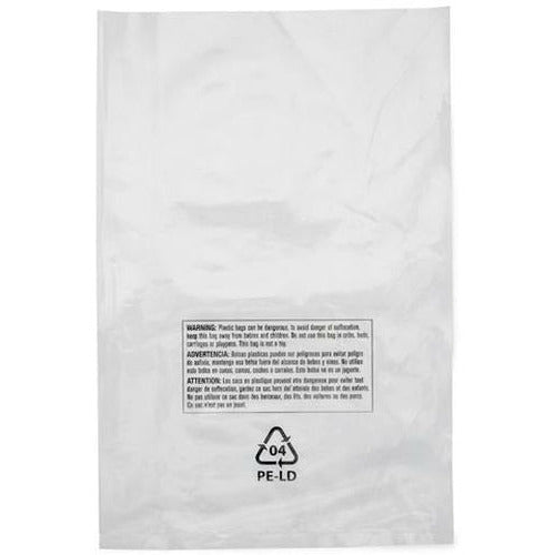 Flat Suffocation Warning Poly Bags. 18 x 24 x 1 mil - Plastic Bag Partners-Suffocation - Flat Poly Bags
