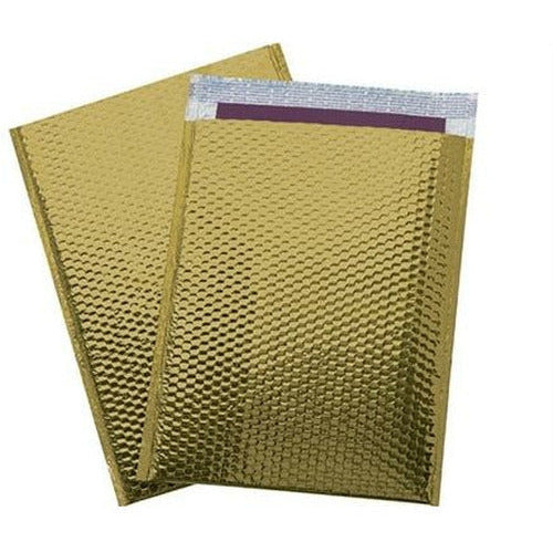 Gold Metallic Color Bubble Mailer - 13 x 17.5 - 100 /CS - Plastic Bag Partners-Mailers - Metallic Bubble Mailers