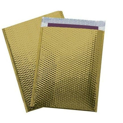 Gold Metallic Color Bubble Mailer - 16 X 17.5 - 50 /CS - Plastic Bag Partners-Mailers - Metallic Bubble Mailers