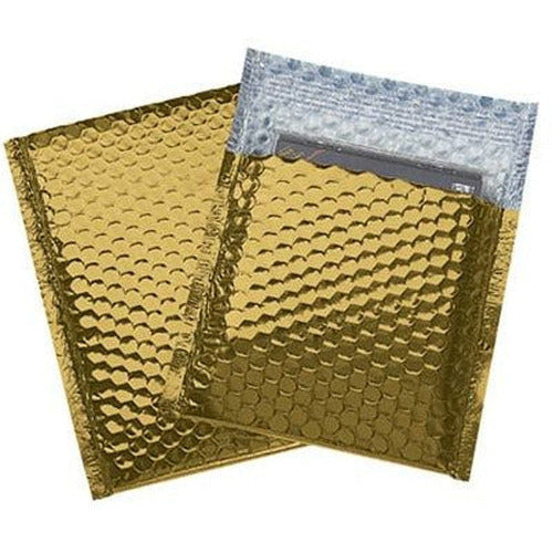 Gold Metallic Color Bubble Mailer - 7 X 6.75 - 250 /CS - Plastic Bag Partners-Mailers - Metallic Bubble Mailers