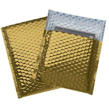 Gold Metallic Color Bubble Mailer - 7 X 6.75 - 250 /CS - Plastic Bag Partners-Mailers - Metallic Bubble Mailers