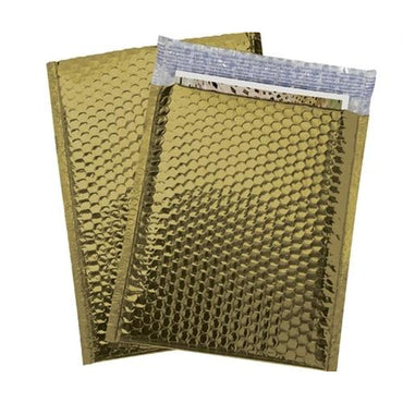 Gold Metallic Color Bubble Mailer - 7.5 X 11 - 250 /CS - Plastic Bag Partners-Mailers - Metallic Bubble Mailers