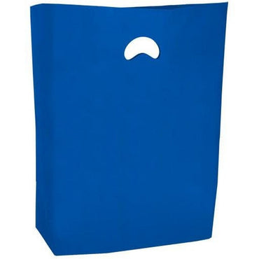 High Density Die Cut Handle Merchandise Bags - 12" x 3" x 18" - (Dark Blue) - Plastic Bag Partners-Retail Bags - Die Cut Handle