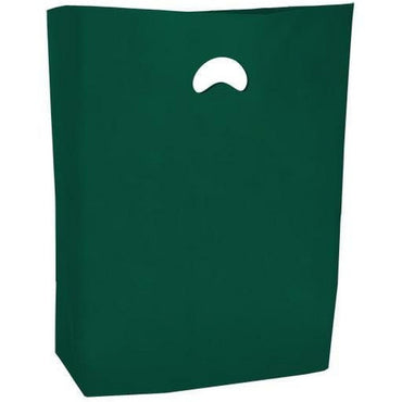 High Density Die Cut Handle Merchandise Bags - 13" x 3" x 21" - (Dark Green) - Plastic Bag Partners-Retail Bags - Die Cut Handle