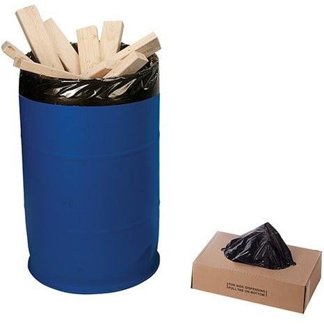 Black Poly Trash Garbage Can Liners 38 x 60 x 3 Mil