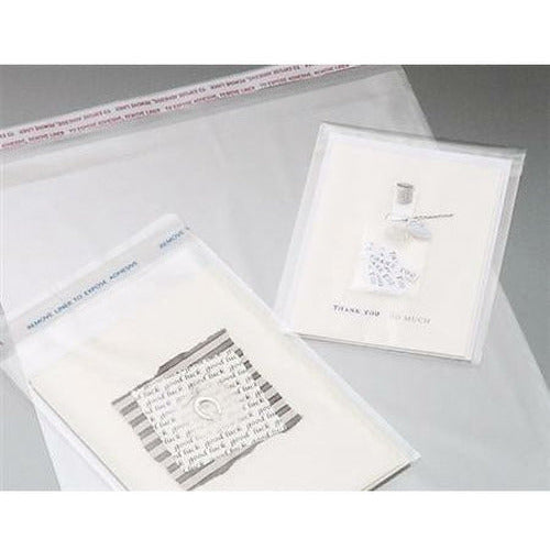 Bag Tek Clear Plastic Lip and Tape Bag - Self Sealing - 10 x 8