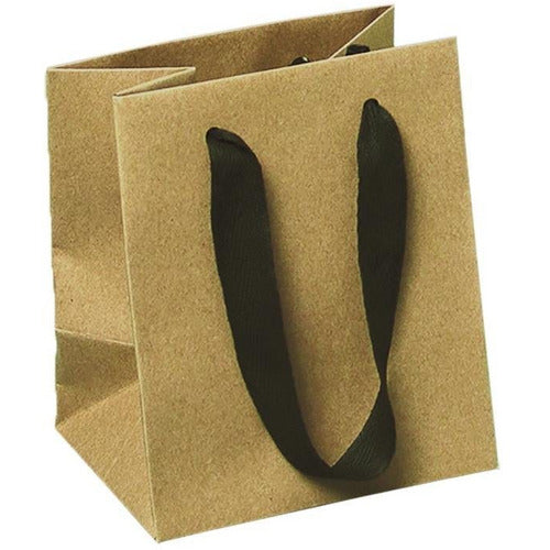 Manhattan Twill Handle Chelsea Kraft Shopping Bags-5.0 x 4.0 x 6.0 - Plastic Bag Partners-Retail Bags - Manhattan Bags