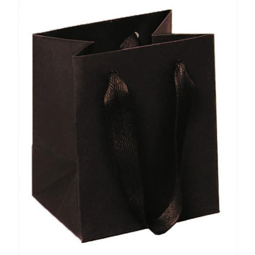 Manhattan Twill Handle Shopping Bags-Expresso - 5.0 x 4.0 x 6.0 - Plastic Bag Partners-Retail Bags - Manhattan Bags
