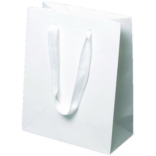 Manhattan Twill Handle Shopping Bags-White - 8.0 x 4.0 x 10.0 - Plastic Bag Partners-Retail Bags - Manhattan Bags