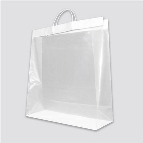 Plastic Loop Handle Shopper. (Clear) - 16
