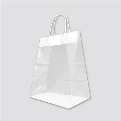 Plastic Loop Handle Shopper (Clear) - 7.75