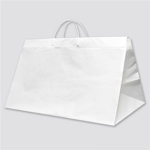 Plastic Loop Handle Shopper (White) - 19