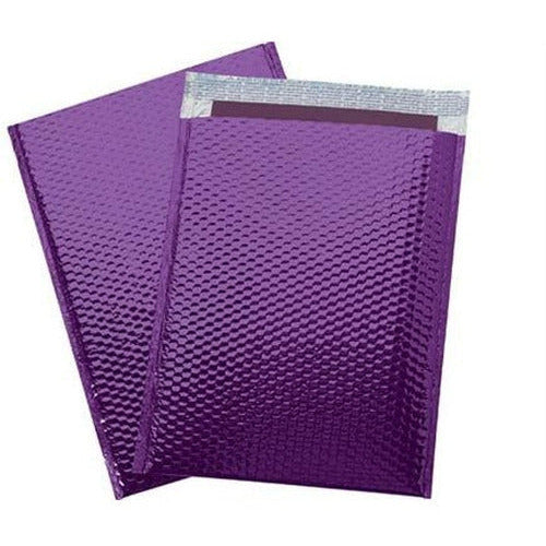Purple Metallic Color Bubble Mailer - 13 x 17.5 - 100 /CS - Plastic Bag Partners-Mailers - Metallic Bubble Mailers