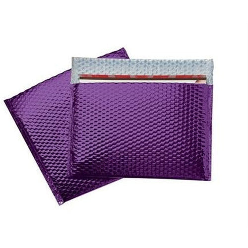 Purple Metallic Color Bubble Mailer - 13.75 X 11 - 50 /CS - Plastic Bag Partners-Mailers - Metallic Bubble Mailers