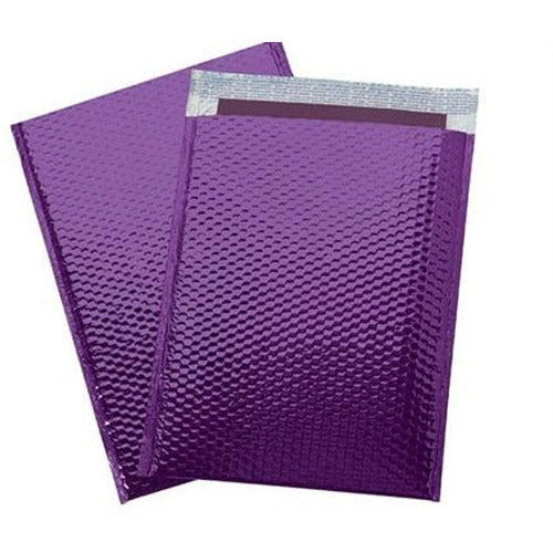 Purple Metallic Color Bubble Mailer - 16 X 17.5 - 50 /CS - Plastic Bag Partners-Mailers - Metallic Bubble Mailers