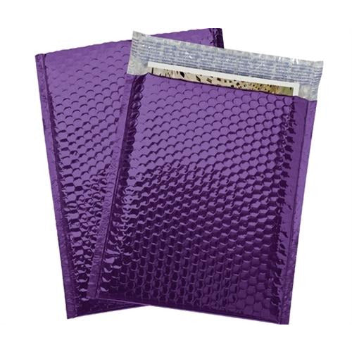 Purple Metallic Color Bubble Mailer - 9 X 11.5 - 100 /CS - Plastic Bag Partners-Mailers - Metallic Bubble Mailers