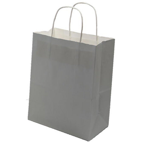 Recycled Gray Kraft Petite Shopping Bags. - 8.00