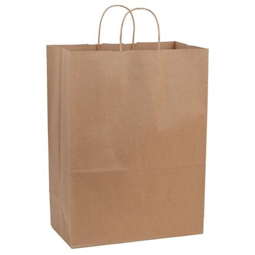 Recycled Natural Kraft Shopping Bags. - 10.00