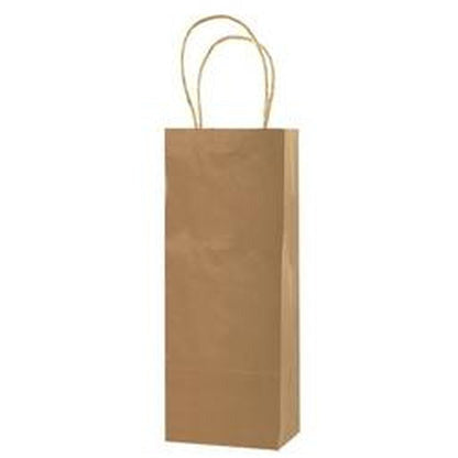 Recycled Natural Kraft Shopping Bags - 5.25