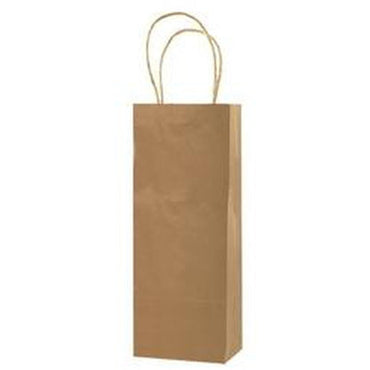 Recycled Natural Kraft Shopping Bags - 5.25" x 3.25" x 13.00" - Plastic Bag Partners-Retail Bags - Kraft