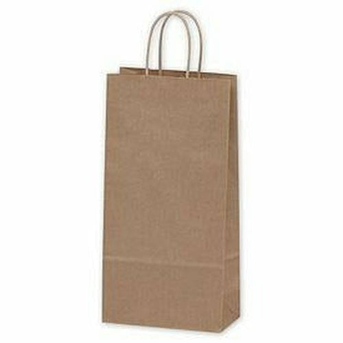 Recycled Natural Kraft Shopping Bags - 6.50